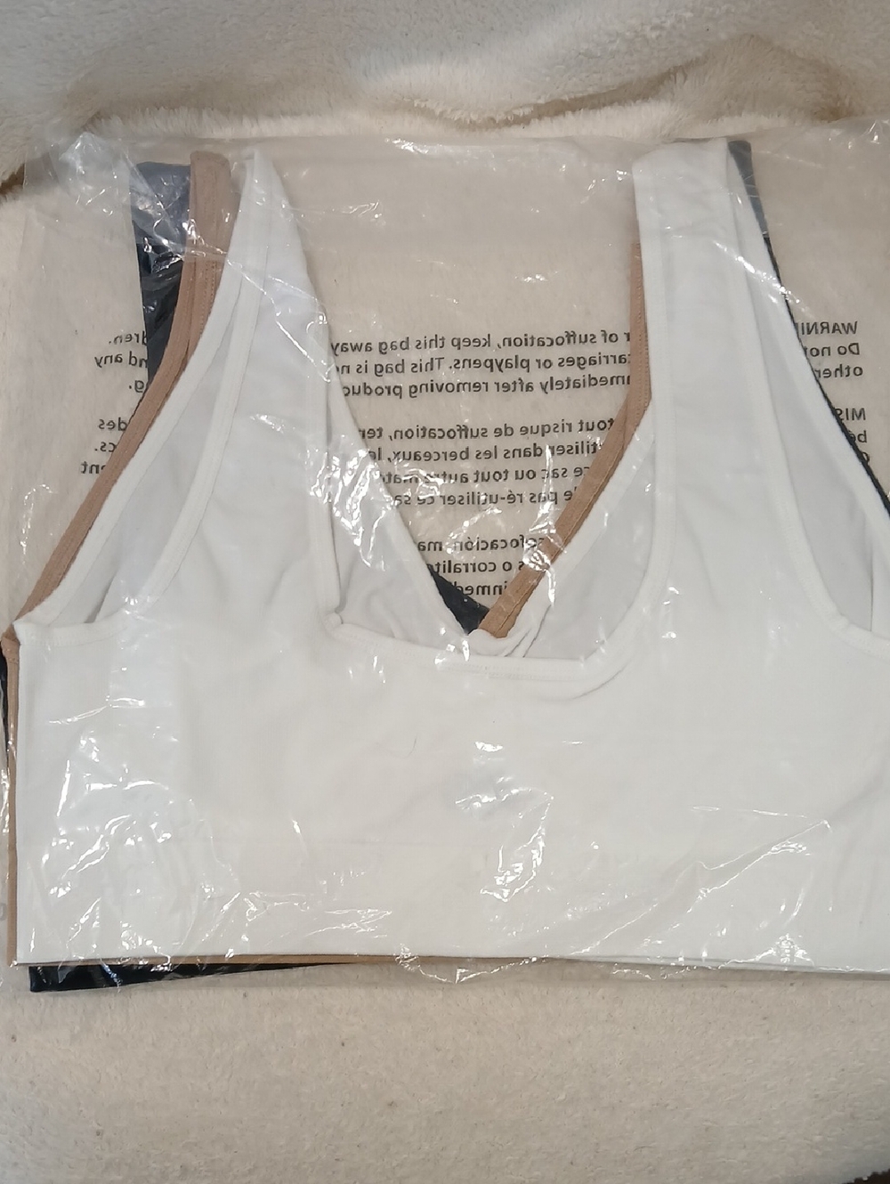 New! 3 Pack Everyday Soft Scoop Bralette - White, Black, Nude Plus SZ 3X